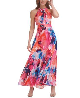 Floral-Print Halter-Neck Maxi Dress ...